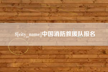 武义县中国消防救援队报名