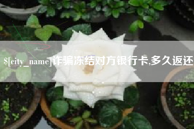武义县诈骗冻结对方银行卡,多久返还
