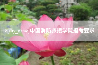 武义县中国消防救援学院报考要求