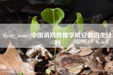 武义县中国消防救援学院安徽招生计划