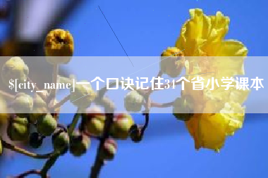 武义县一个口诀记住34个省小学课本