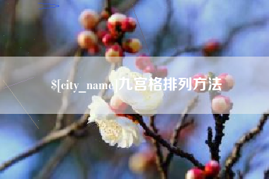 武义县九宫格排列方法