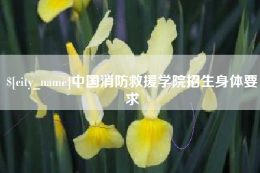 武义县中国消防救援学院招生身体要求