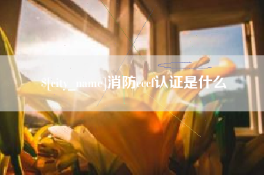 武义县消防cccf认证是什么
