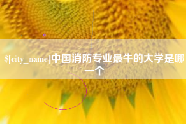 武义县中国消防专业最牛的大学是哪一个