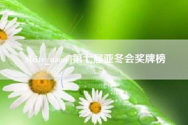 武义县第七届亚冬会奖牌榜