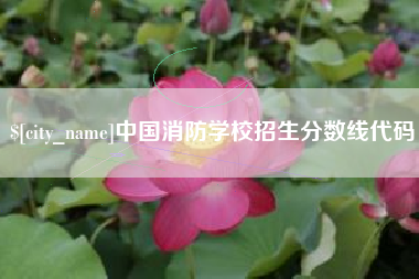 武义县中国消防学校招生分数线代码