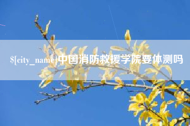 武义县中国消防救援学院要体测吗