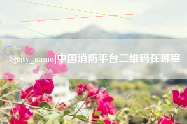 武义县中国消防平台二维码在哪里