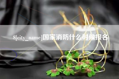 武义县国家消防什么时候报名