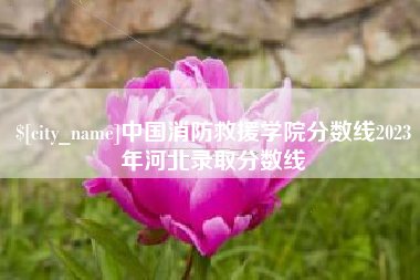 武义县中国消防救援学院分数线2023年河北录取分数线