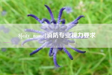 武义县消防专业视力要求