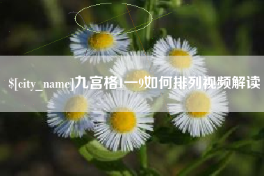 武义县九宫格1一9如何排列视频解读