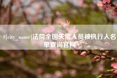 武义县法院全国失信人员被执行人名单查询官网