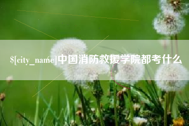 武义县中国消防救援学院都考什么