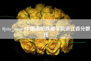 武义县中国消防救援学院浙江省分数线