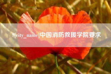 武义县中国消防救援学院要求