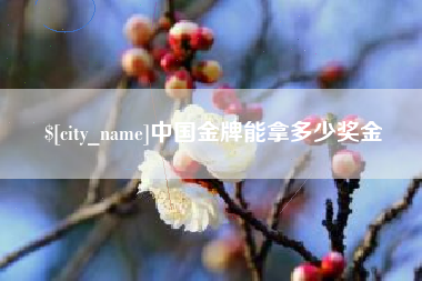 武义县中国金牌能拿多少奖金