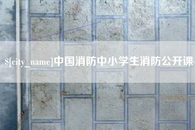 武义县中国消防中小学生消防公开课
