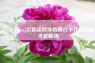 武义县欠款法院冻结银行卡什么时候才能解冻