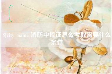 武义县消防中控证怎么考取需要什么条件