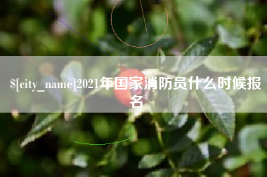 武义县2021年国家消防员什么时候报名