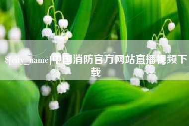 武义县中国消防官方网站直播视频下载