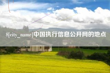 武义县中国执行信息公开网的地点