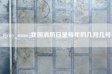 武义县我国消防日是每年的几月几号