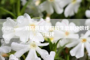 武义县消防救援学院招生录取分数线2020福建