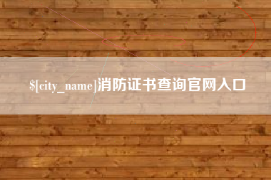 武义县消防证书查询官网入口